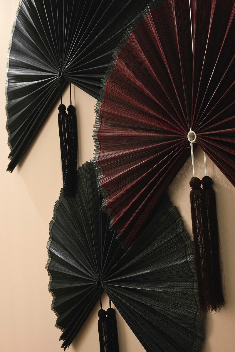 Evantai decorativ bambus negru Nanka 39x81x4h - Decorer