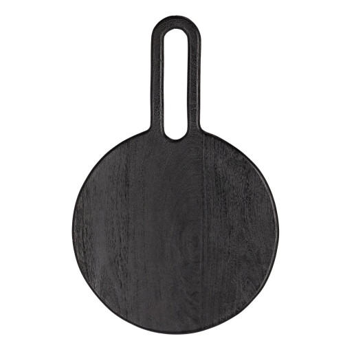 Decoratiune perete lemn mango negru Eliot 40x60x1.75 cm