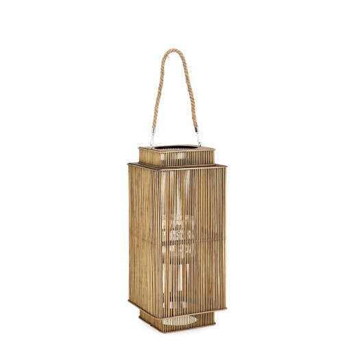 Set 2 felinare bambus natur Turks 23x23x52h