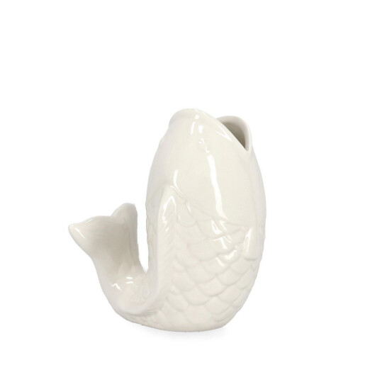 Vaza flori portelan alb Peste 14x11,5x17h