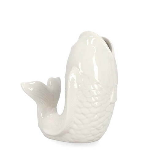 Vaza flori portelan alb Peste 18,5x14x22,5h