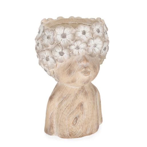 Ghiveci flori ceramica maro Fetita Ø24x40h