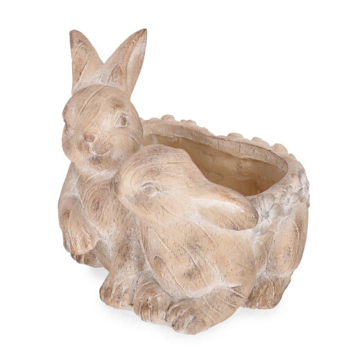 Ghiveci flori ceramica maro Iepurasi 30x30x30h