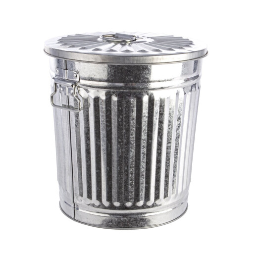 Cos gunoi zinc argintiu London 29,5x25x31h