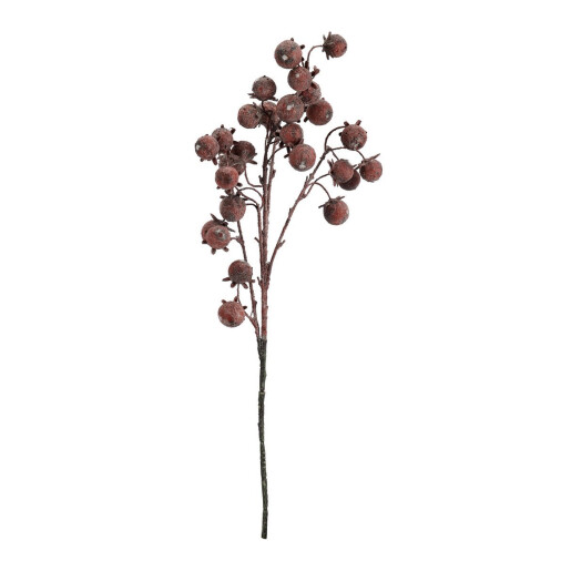Set 12 crengute artificiale portocalii Berries 36x13x90h