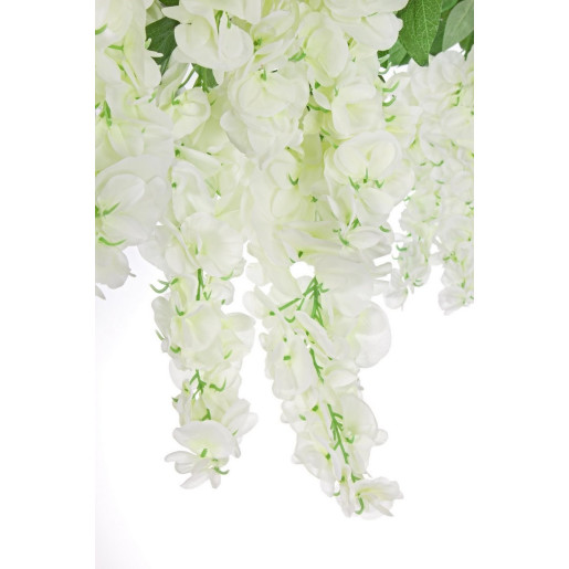 Copac decorativ cu flori artificiale albe Wisteria 200 cm x 320 h