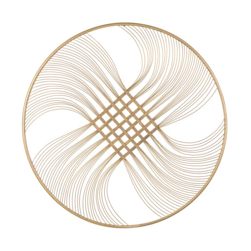 Decoratiune perete otel auriu Zaira 90x1.8 cm
