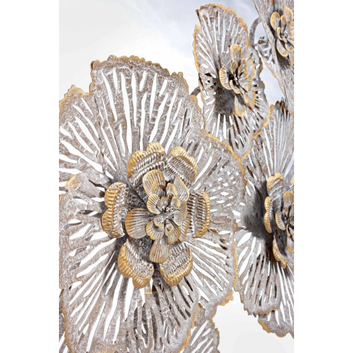 Decoratiune din metal auriu vintage pentru perete Aurum 115 cm x 6.5 cm x 94.5 h