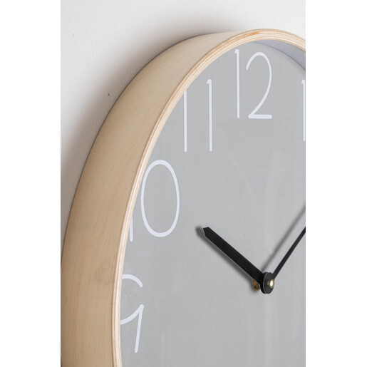 Ceas perete gri natur Lorens Ø40,8x4,8 cm