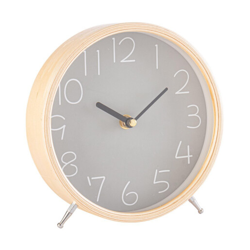 Ceas masa gri natur Lorens Ø18,5x4,5 cm