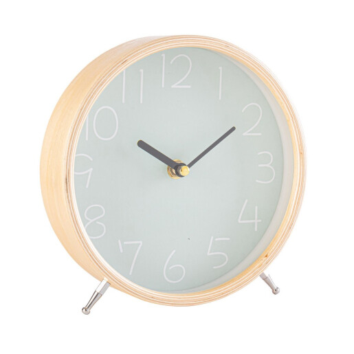 Ceas masa verde alb natur Lorens Ø18,5x4,5