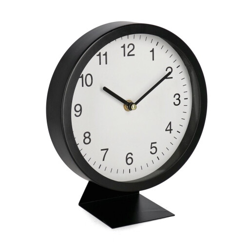 Ceas masa negru alb Timothee 20x8.7x24 cm