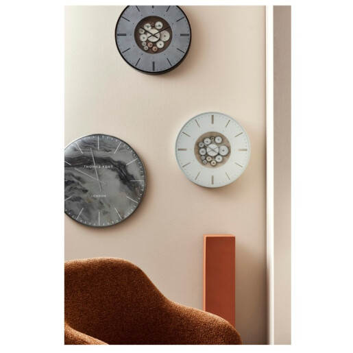 Ceas perete alb natur Industry Ø53x6h