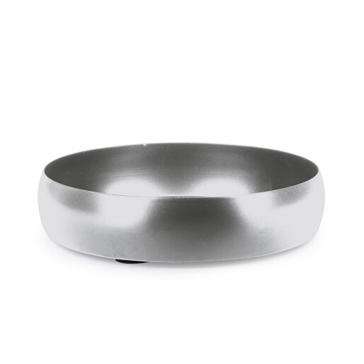 Tava decorativa metal argintiu Mythri Ø23x5h