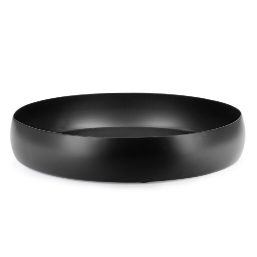 Tava decorativa metal negru Mythri Ø30x5h