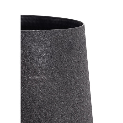Set 3 ghivece flori metal negru Kenar Ø27x35,5h; ø37x48,5h; ø48x61h
