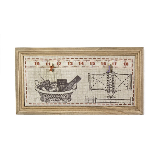 Decoratiune perete lemn textil 38x20x2