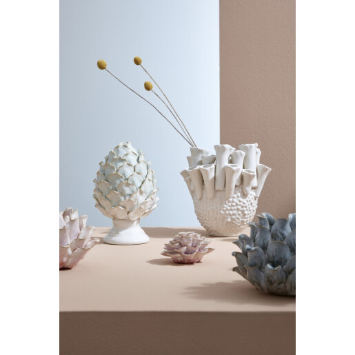 Con decorativ ceramica bej 17x16x23,5h