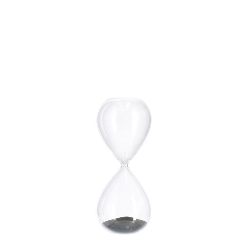 Clepsidra decorativa sticla nisip negru Kronos Ø8,3x20,3h