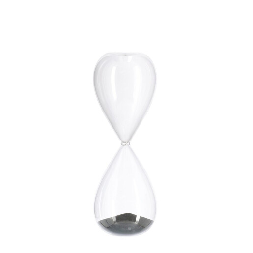 Clepsidra decorativa sticla nisip negru Kronos Ø10x29h