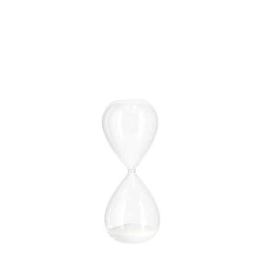 Clepsidra decorativa sticla nisip alb Kronos Ø8,3x20,3h