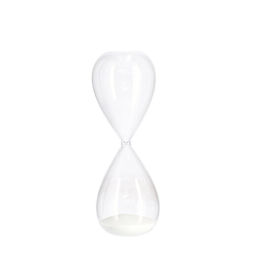 Clepsidra decorativa sticla nisip alb Kronos Ø10x29h