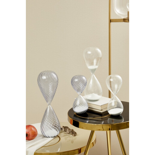 Clepsidra decorativa sticla albastra nisip alb Kronos Ø8,3x20h