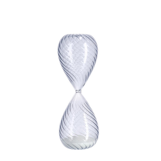 Clepsidra decorativa sticla albastra nisip alb Kronos Ø10x28,5h
