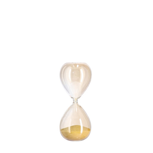 Clepsidra decorativa sticla nisip ocru Kronos Ø8x19,2h
