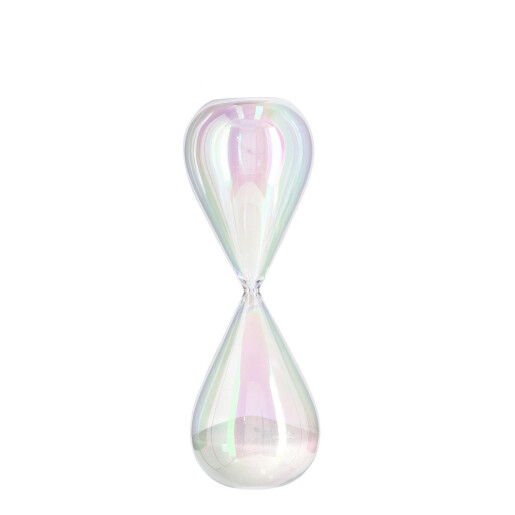 Clepsidra decorativa sticla irizata nisip alb Kronos Ø10x29,3h