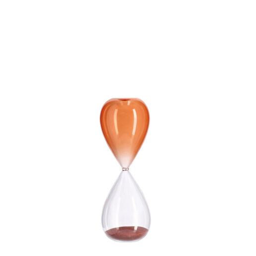 Clepsidra decorativa sticla portocalie nisip maro Kronos Ø8,3x20,3h