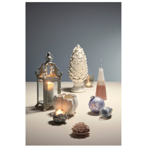 Suport lumanare ceramica albastra maro Iku 11x10x6,5h