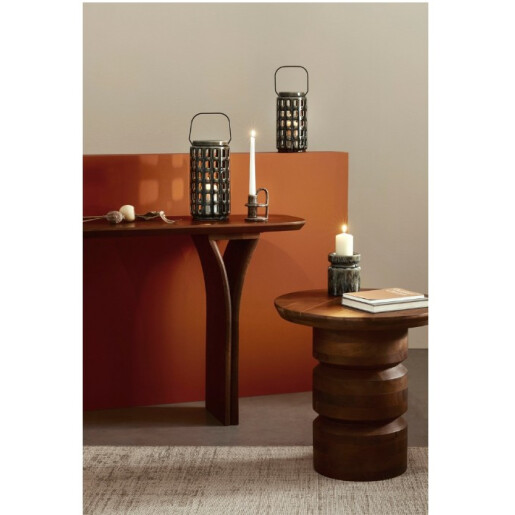 Suport lumanare ceramica gri Darreh Ø16x30h