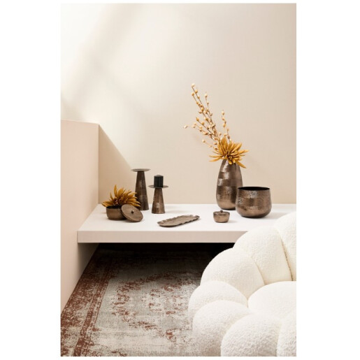 Lumanare ambientala in borcan aluminiu cupru Clamp Ø16x11h