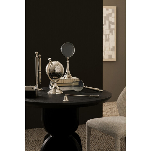 Lupa decorativa metal argintiu Adventure 12,5x7x31h