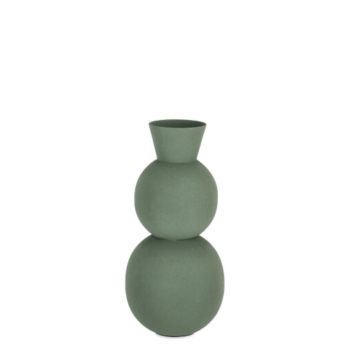 Vaza flori metal verde Ridhi Ø15x32,5h
