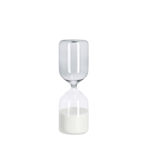 Clepsidra decorativa sticla nisip alb Kronos Ø6,6x20,3h