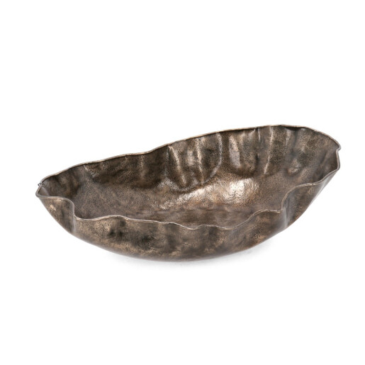 Bol decorativ aluminiu auriu Pradesh 46x25x10h