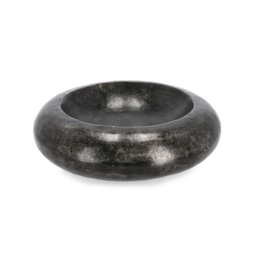 Bol decorativ aluminiu negru Nadu Ø45x11h