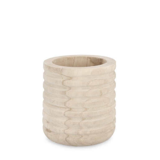 Vaza flori lemn natur Hasly Ø18x19h