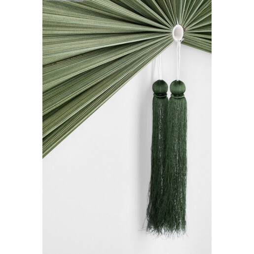 Evantai decorativ bambus verde Nanka 39x81x4h
