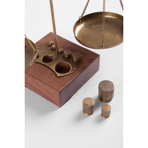 Balanta decorativa lemn metal 20x8,5x22,5h