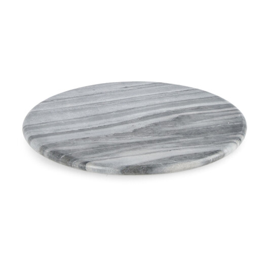 Platou decorativ marmura gri Crane Ø35x1,5h