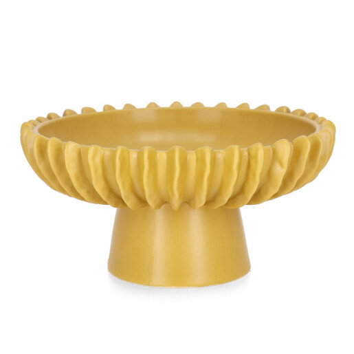 Bol decorativ ceramica ocru Eldar Ø26x13,5h