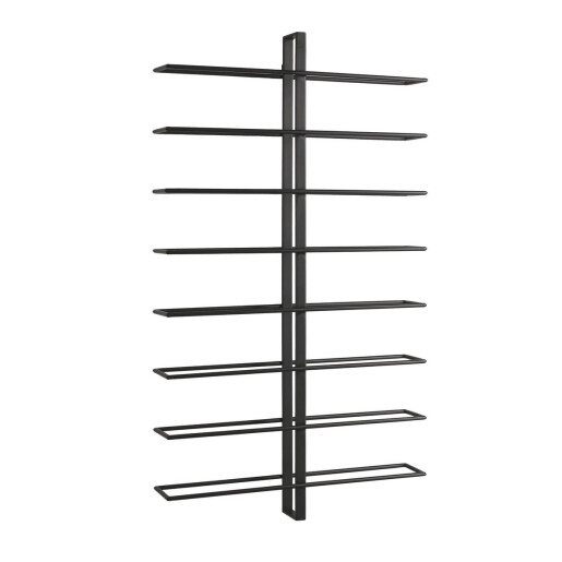 Suport 16 sticle vin otel negru Isaac 52x8.5x90 cm