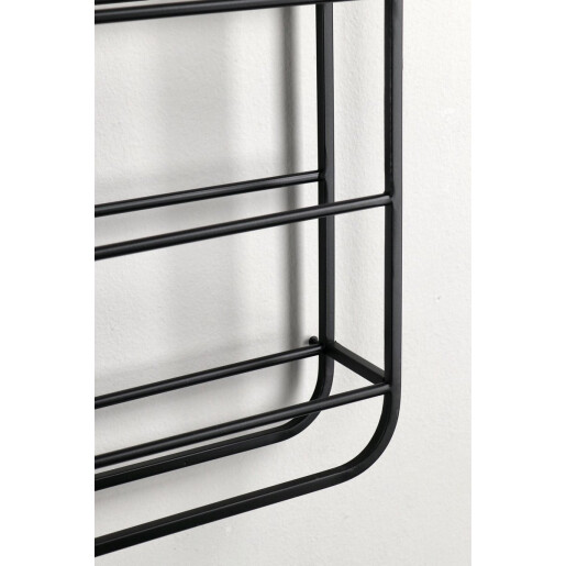 Suport 6 sticle vin fier negru Isaac 33.5x9x98 cm
