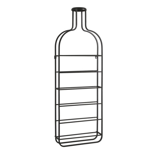 Suport 6 sticle vin fier negru Isaac 33.5x9x98 cm