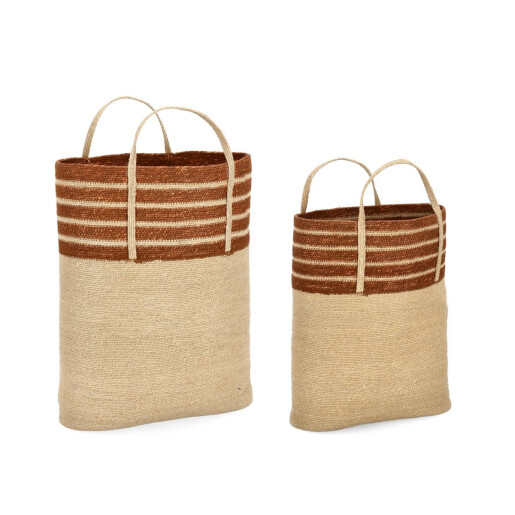 Set 2 cosuri zambila apa natur maro Tuy 36x20x44h; 45x25x54h