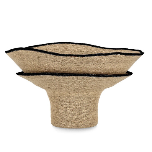Vaza decorativa zambila apa natur negru Lanh Ø59x35h