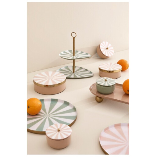 Bol decorativ, depozitare metal multicolor Donya Ø11x7,5h